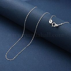 925 Sterling Silver Cable Chain Adjustable Slider Necklaces for Women&nbsp;NJEW-U030-01S-01