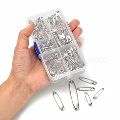 アイアン製安全ピン  プラチナ  22~56x5~11x2~3mm  ピン：0.5~1mm  220個/箱&nbsp;NEED-YW0001-04