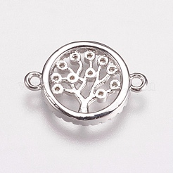 Brass Micro Pave Cubic Zirconia Links&nbsp;ZIRC-E143-40P