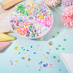 60G 10 Styles Handmade Polymer Clay Cabochons&nbsp;CLAY-TA0001-70