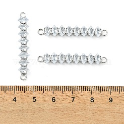 SHEGRACE Brass Pave Clear Cubic Zirconia Connector Charms&nbsp;XGRQ3P157-642P