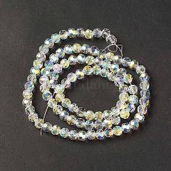 Transparent Electroplate Glass Beads Strands&nbsp;EGLA-I015-05