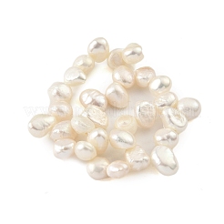 天然養殖淡水パールビーズ連売り  トップ掘削  研磨両側  古いレース  6~7mm  穴：0.5mm  約29個/連  6.69インチ（17cm）&nbsp;PEAR-A006-19C