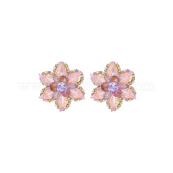 Alloy Rhinestone Stud Earrings for Women&nbsp;WGAC7EE-03