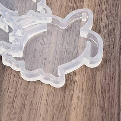 DIYペンダントシリコンモールド  レジン型  UVレジン用  エポキシ樹脂ジュエリー作り  カメ  ホワイト  96x74x6mm  穴：3mm  内径：41~68x32x55mm&nbsp;SIL-B077-06