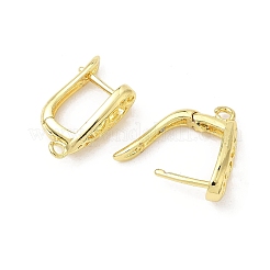 Brass Teardrop Hoop Earring Findings&nbsp;KK-G536-06G