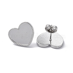Non-Tarnish 304 Stainless Steel Stud Earring Findings&nbsp;STAS-F286-17P