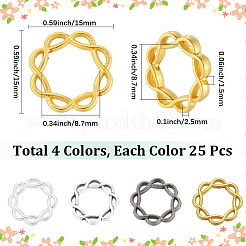 100Pcs 4 Colors Alloy Bead Frame&nbsp;FIND-SC0017-87
