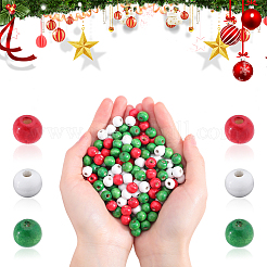 600Pcs 3 Colors Dyed Natural Wood Beads&nbsp;WOOD-SC0001-80