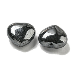 ナチュラルブラックストーンビーズ  片穴  ハート  15.5x15.5x8mm  穴：1mm&nbsp;G-P531-A02-01