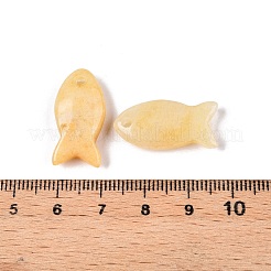 天然トパーズヒスイの​​ペンダント  魚のチャーム  23.5~24.5x12x5~6mm  穴：2mm&nbsp;G-N342-106O
