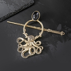 Tibetan Style Alloy Octopus Hair Sticks&nbsp;PW-WG3AEA5-01