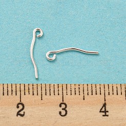 スターリングシルバーアイピン925本  s925スタンプあり  銀  21ゲージ  12.5x2.5mm  穴：1mm  ピン：0.7mm&nbsp;STER-Z004-02B