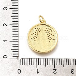 Brass Micro Pave Clear Cubic Zirconia Pendants&nbsp;KK-L225-041G