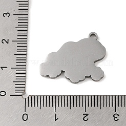 変色しない201ステンレススチールペンダント  カエルのチャーム  ステンレス鋼色  19.5x21.5x1.5mm  穴：1mm&nbsp;STAS-C095-19P