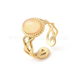 304 Stainless Steel Cuff Rings for Women&nbsp;RJEW-U062-02A-01G