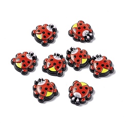 オペーク樹脂カボション  ミツバチ/ミツバチ  レッド  19.5x19x6mm&nbsp;LS-RESI-C027-01D