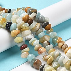 天然フラワーアマゾナイトビーズ連売り  チップ  2.5~7x6~14x5~8mm  穴：0.8mm  31.10~31.89''（79~81センチメートル）&nbsp;G-M205-91