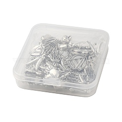 54Pcs 9 Style Thanksgiving Day Tibetan Style Alloy Pendants Sets&nbsp;TIBEP-FS0001-14
