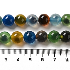 天然染色・加熱処理された瑪瑙ビーズ連売り  ラウンド  ミックスカラー  10mm  穴：1.2mm  約38個/連  14.80''（37.6センチメートル）&nbsp;G-K356-A01-03
