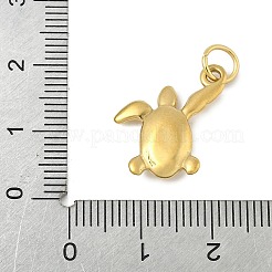 304ステンレスペンダント  丸カン付き  ゴールドカラー  カメ  16x18.5x4mm  穴：4.3mm&nbsp;LS-STAS-P391-01I-G