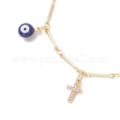 Brass Enamel Charms Bracelets&nbsp;BJEW-JB12308-01