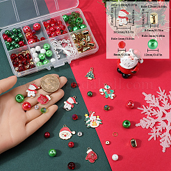 Christmas Theme DIY Glass & Plastic Beads Bracelet Making Kits&nbsp;DIY-SC0028-18