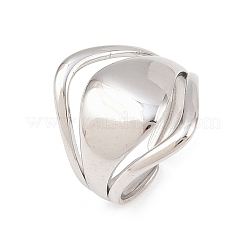 USサイズ7 304ステンレススチール製カフリング  ステンレス鋼色  4~20mm  内径：17.2mm&nbsp;LS-RJEW-D336-04P