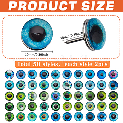 100Pcs Eye Plastic & Iron Push Pins Set&nbsp;AJEW-PH01593