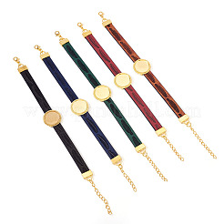5Pcs DIY PU Leather Cord Bracelet Making Kits&nbsp;DIY-TA0012-05G