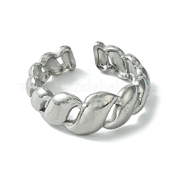 Non-Tarnish 304 Stainless Steel Open Cuff Ring&nbsp;RJEW-L110-030P