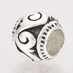 Tibetan Style Alloy European Beads&nbsp;TIBE-T011-91AS-LF