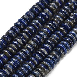 天然石ラピスラズリビーズ連売り  ロンデル  グレードAB  グレードAB  8.5x2.5~4.5mm  穴：0.6mm  約106~109個/連  15.87''（40.3センチメートル）&nbsp;G-H329-B01-5x8mm