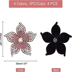 4Pcs 4 Color Imitation Leather Cloth Iron on/Sew on Patches&nbsp;DIY-FH0003-99