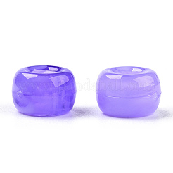 アクリルビーズ  ツートン  バレル  ライラック  9x6mm  穴：3.7mm  約1700個/500g&nbsp;KY-C013-06C