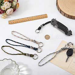 5Pcs Alloy Skull 7 Inner Cores Polyester & Spandex Cord Ropes Pendant Decorations&nbsp;HJEW-FG00042