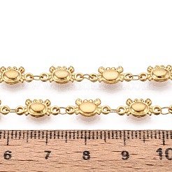 5m 304ステンレス鋼カニリンクチェーン  ハンダ付け  スプールで  イオンプレーティング（ip）  18KGP本金メッキ  12x5x2.5mm&nbsp;CHS-T071-58G