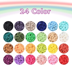 3600Pcs 24 Colors Handmade Polymer Clay Beads&nbsp;CLAY-YW0001-11A