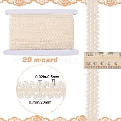 20M Polyester Stretch Frilly Edge Lace Ribbon&nbsp;OCOR-GF0003-37B
