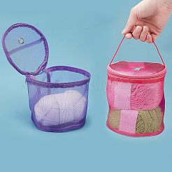 オーガンジー製の保存袋  ナイロンジッパー付き  合金の穴  コラム  ミックスカラー  完成品：20x13cm  穴：10mm  2色  1pc /カラー  2個/セット&nbsp;OP-NB0001-06A