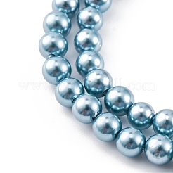 Shell Pearl Beads Strands&nbsp;BSHE-K015-4mm-02