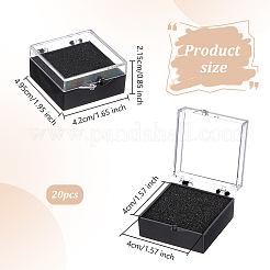 Plastic Badge Storage Gift Box&nbsp;LS-CON-WH0099-06A