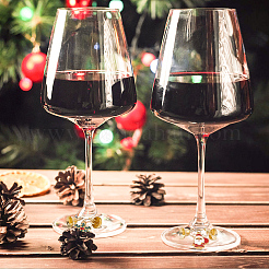 Christmas Theme Alloy Enamel Wine Glass Charms&nbsp;AJEW-AB00024