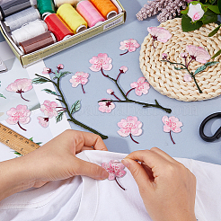 11Pcs 7 Styles Rayon Iron on/Sew on Cloth Patches&nbsp;PATC-FH0001-37