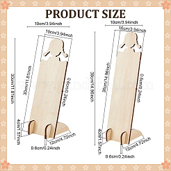 2 Bags 2 Styles Cute Girl Shaped Wood Hair Clip Holders&nbsp;ODIS-PH0001-93