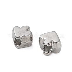 304ステンレススチールビーズ  矢印  ステンレス鋼色  4x4x3mm  穴：1.2mm&nbsp;STAS-D204-64P