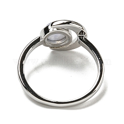 Natural Gemstone Adjustable Rings&nbsp;RJEW-K269-09P