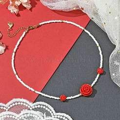 2Pcs 2 Colors Glass Seed Beaded Necklace Sets&nbsp;NJEW-MZ00053