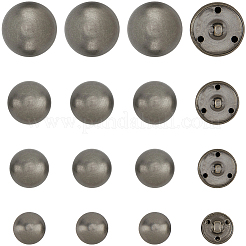 40穴真鍮ボタン3個  縫製用  半円  プラチナ  14.5~24.5x9~14mm  穴：1.8~2x2.5mm&nbsp;BUTT-CY0001-18B