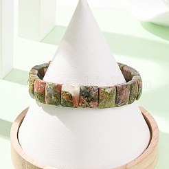 Natural Unakite Beaded Stretch Bracelets for Unisex&nbsp;G-K303-02H